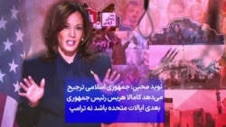 نوید محبی: جمهوری اسلامی ترجیح می‌دهد کامالا هریس رئیس جمهوری بعدی ایالات متحده باشد نه ترامپ