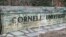 FILE - A Cornell University sign is seen on campus, Jan. 14, 2022, in Ithaca, N.Y. Patrick Dai, a former Cornell student arrested for posting threats against Jews on campus in fall 2023, was sentenced to 21 months in prison on Aug. 12, 2024.