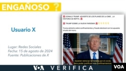 Un video en el que el candidato Donald Trump habla sobre confinamiento y fraude electoral ha sido vinculado de manera engañosa a la situación actual de la viruela símica.