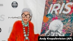 FILE - Iris Apfel attends the premiere of "Iris" at the Paris Theatre on Wednesday, April 22, 2015, in New York.