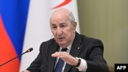 FILE: Algeria's President Abdelmadjid Tebboune attends a meeting in Moscow on June 14, 2023.