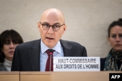 FILE - Komisaris Tinggi PBB untuk Hak Asasi Manusia Volker Turk di Jenewa, 29 Februari 2024. (Fabrice COFFRINI / AFP)