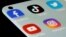 FILE - Facebook, TikTok, Twitter, YouTube and Instagram apps are seen on a smartphone in this illustration taken July 13, 2021.