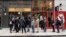 Customers line up for lunch at Goldie Falafel, a restaurant in Philadelphia, Dec. 4, 2023. A protest there Sunday calling for the end of the siege in Gaza drew criticism from Pennsylvania Gov. Josh Shapiro as being a "blatant act of antisemitism."