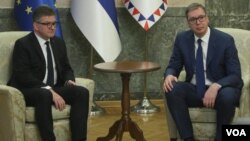 Sastanak predsednika Srbije Aleksandra Vučića i specijalnog izaslanika za dijalog Beograda i Prištine Miroslava Lajčaka (foto: Fonet/ Milica Vučković)