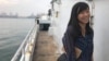 Alicia Chen is pictured in December 2020 on a fishing vessel docked in Donggang, southern Taiwan, where she was working on an investigative piece on fishing crimes. (Haohsiang Ko)