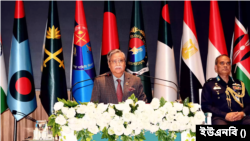 ন্যাশনাল ডিফেন্স কোর্স ও আর্মড ফোর্সেস ওয়ার কোর্স-২০২৩ এর গ্র্যাজুয়েশন অনুষ্ঠানে বাংলাদেশের রাষ্ট্রপতি মো. সাহাবুদ্দিন। ৩ ডিসেম্বর, ২০২৩।