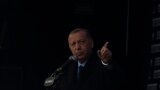 FILE - People's Alliance's presidential candidate Recep Tayyip Erdogan speaks to his supporters during an election rally in Istanbul, Turkey, May 12, 2023.