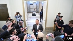 U.S. House Minority Leader Hakeem Jeffries speaks to the media at the U.S. Capitol in Washington on May 30, 2023. 