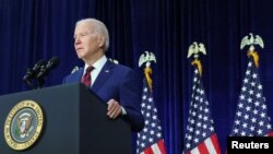 FILE - U.S. President Joe Biden delivers a speech in Monterey Park, California, March 14, 2023.