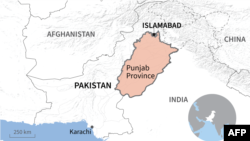 A map showing the location of Pakistan's Punjab Province.