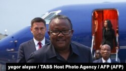 Presidente da Guiné-Bissau, Umaro Sissoco Embaló, chega ao aeroporto de Pulkovo, para a Cimeira Rússia-África em São Petersburgo. 26 julho 2023