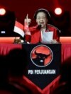 Ketua Partai Demokrasi Indonesia Perjuangan (PDI-P) Megawati Soekarnoputri memberi pidato penutupan rapat kerja nasional (rakernas) di Jakarta, 29 September 2023. (Foto: Willy Kurniawan)