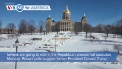 VOA60 America - Iowans to vote in Republican presidential caucuses