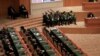 FILE - Zimbabwe's President Emmerson Mnangagwa delivers his State of the Nation Address (SONA) at the parliament building in Harare, Zimbabwe, November 23, 2022.