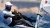 Viliame Ratulu of Fiji competes in a men's dinghy race during the 2024 Summer Olympics on Aug. 1, 2024, in Marseille, France.