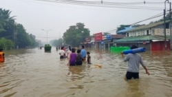 ပဲခူးမြို့နဲ့ အနီးတဝိုက်မှာ စံချိန်တင်မိုးရွာ ရေကြီး

