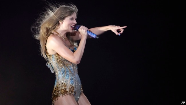 FILE - Taylor Swift performs Aug. 7, 2023, at SoFi Stadium in Los Angeles.