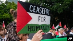 FILE - Protesters gather during a pro-Palestinian rally in Sydney, Australia, Nov. 4, 2023, in support of Palestinians caught up in the war between Israel and Hamas. 