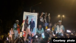 Manifestation de rue contre une prétendue tentative de coup d'État à Ouagadougou, le 27 septembre 2023.