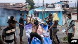 Masu zanga-zanga a tsibirin Comoros.