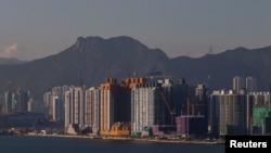 香港的住宅建築工地。（2023年10月24日）