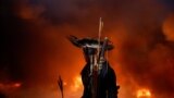 A member of Guarani Mbya Indigenous people protests against the so-called legal thesis of "Marco Temporal" (Temporal Milestone) as they close the Bandeirantes highway in Sao Paulo, Brazil, May 30, 2023. 