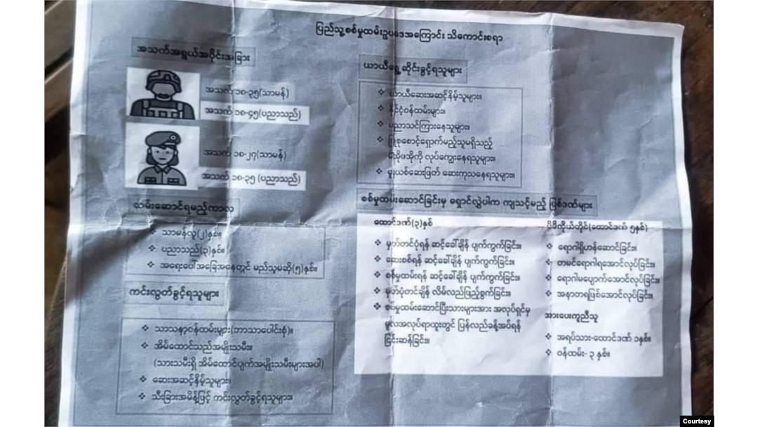 Myanmar's military government enforces conscription law