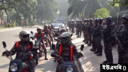 আইনশৃঙ্খলা রক্ষাকারী বাহিনীর পাশাপাশি আনসার ও বিজিবি মোতায়েন করা হয়েছে বাংলাদেশে। ৫ নভেম্বর, ২০২৩। ফাইল ছবি।