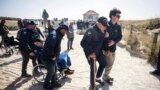 U.S. veterans arrive to attend the commemoration organized by the Best Defense Foundation at Utah Beach near Sainte-Marie-du-Mont, Normandy, France, June 4, 2023, ahead of the D-Day Anniversary.
