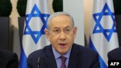 资料照片：以色列总理内塔尼亚胡。（2023年12月31日）