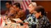Menlu AS Antony Blinken dan Menlu RI Retno Marsudi dalam pertemuan di sela-sela Pertemuan Menlu ASEAN di Jakarta, Jumat (14/7).
