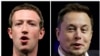 Meta Platforms CEO'su Mark Zuckerberg ve Twitter CEO'su Elon Musk