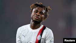 Samuel Chukwueze lors d'un match de Serie A entre le Genoa et l'AC Milan, Italie, le 7 octobre 2023. 