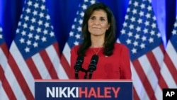 Republican presidential candidate and former U.N. Ambassador Nikki Haley speaks during a news conference, March 6, 2024, in Charleston, South Carolina.