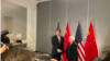 2023年11月9日，美国财政部长珍妮特·耶伦（Janet Yellen）与中共中央政治局委员、中国国务院副总理何立峰在旧金山举行双边会谈。（美国之音记者莉雅拍摄）