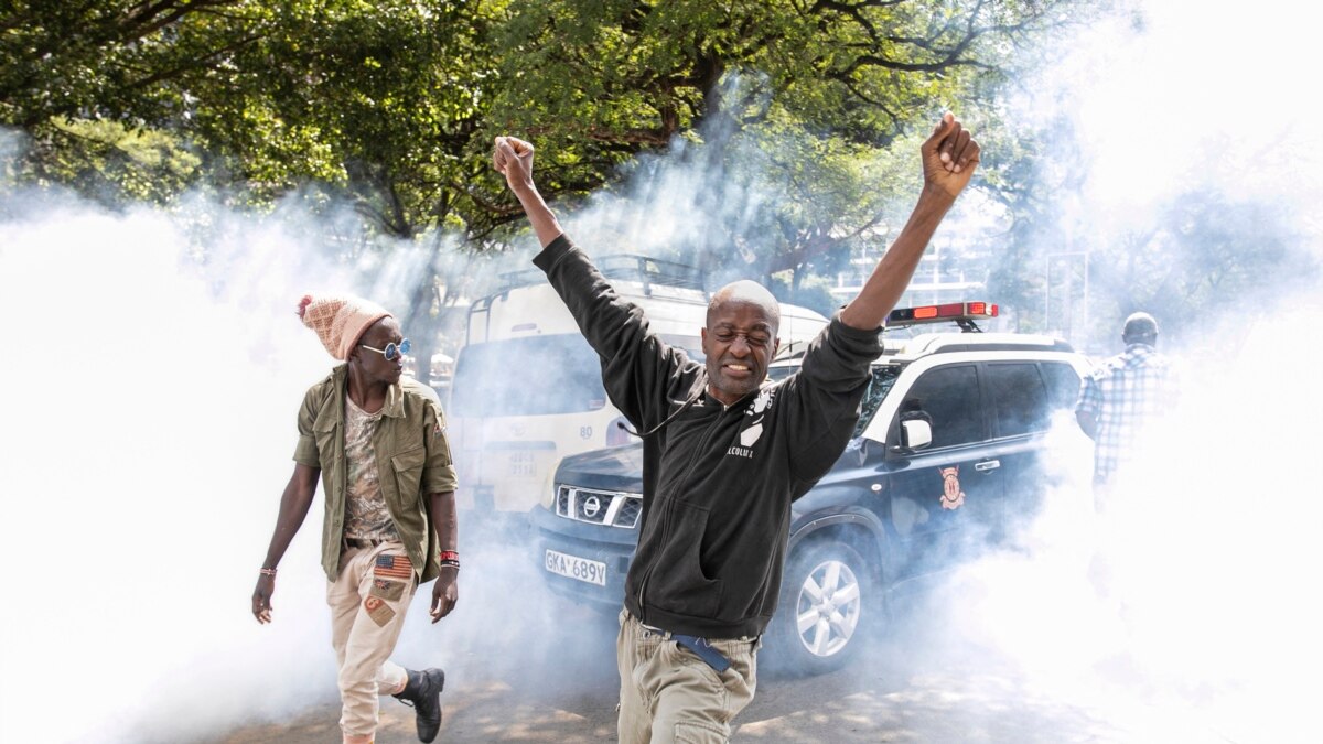 Kenyan Police Fire Teargas At Protesters Marching Against Finance Bill