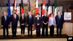 Ministri vanjskih poslova G7 tokom sastanka u Tokiju.