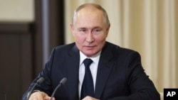 Rais wa Russia, Vladimir Putin akiwa Moscow, Russia. Nov. 8, 2023.