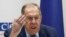 Russia's Foreign Minister Sergey Lavrov talks to the media at a news conference during the Organization for Security and Co-operation in Europe Ministerial Council meeting in Skopje, North Macedonia, Dec. 1, 2023.
