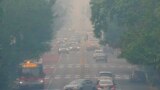 The White House is hidden behind a layer of hazy smoke, Thursday, June 8, 2023, in Washington. Smoke from Canadian wildfires is pouring into the US East Coast and Midwest and covering the capitals of both nations in an unhealthy haze.
