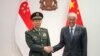 中國與新加坡防長會晤同意建立兩國軍方高層電話熱線
