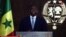 In a screengrab from video, Senagalese President Macky Sall is seen addressing the nation, as he announces that he will not seek a third term, in Dakar, Senegal, June 3, 2023. (Radio Television Senegalaise via Reuters)