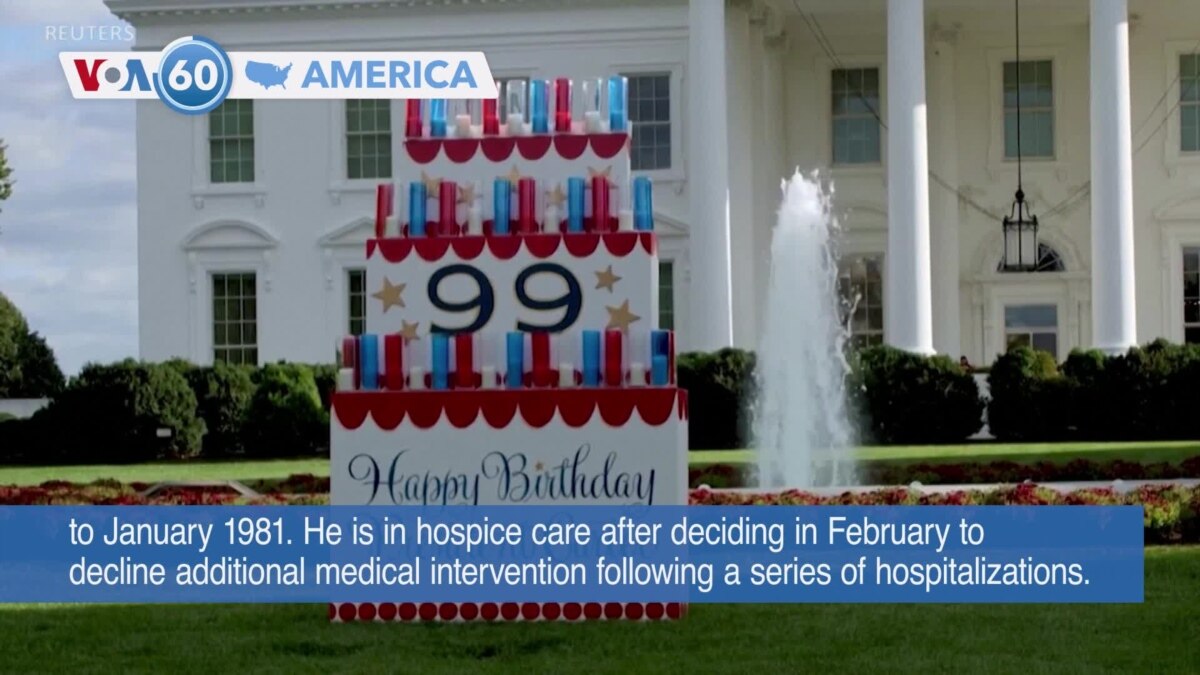 VOA60 America - Former U.S. President Jimmy Carter marks his 99th birthday