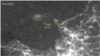개성공단을 촬영한 10월 5일 자 야간 위성사진. 개성공단이 자리한 지점에서 빛이 관측된다. 사진=미 항공우주국(NASA)