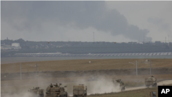 تجهیزات زرهی ارتش اسرائیل در نقاط مرزی با غزه
