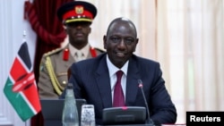 FILE - Kenya's President William Ruto is seen during a meeting at the State House in Nairobi, July 12, 2023. (Iran's Presidency/West Asia News Agency handout via Reuters)