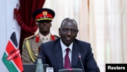 FILE - Kenya's President William Ruto is seen during a meeting at the State House in Nairobi, July 12, 2023. (Iran's Presidency/West Asia News Agency handout via Reuters)