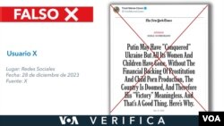 No existen registros de que el diario estadounidense The New York Times haya publicado esta columna de opinión sobre la “conquista de Ucrania”.