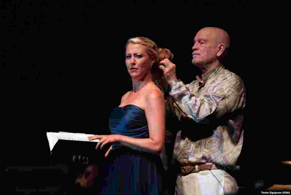 American actor John Malkovich at Ohrid summer festival playing the leading role in The Infernal Comedy: Confessions of a Serial Killer